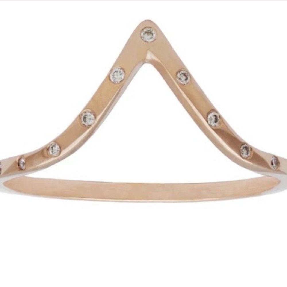 Gillian Conroy 14K Rose Gold Diamond Band - Minimalist Stacking Wedding Ring